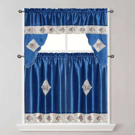 85001 Kitchen Curtain 3 Piece Set