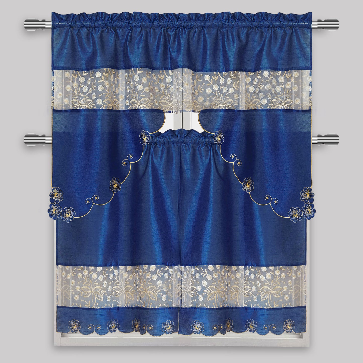 85003 Kitchen Curtain 3 Piece Set