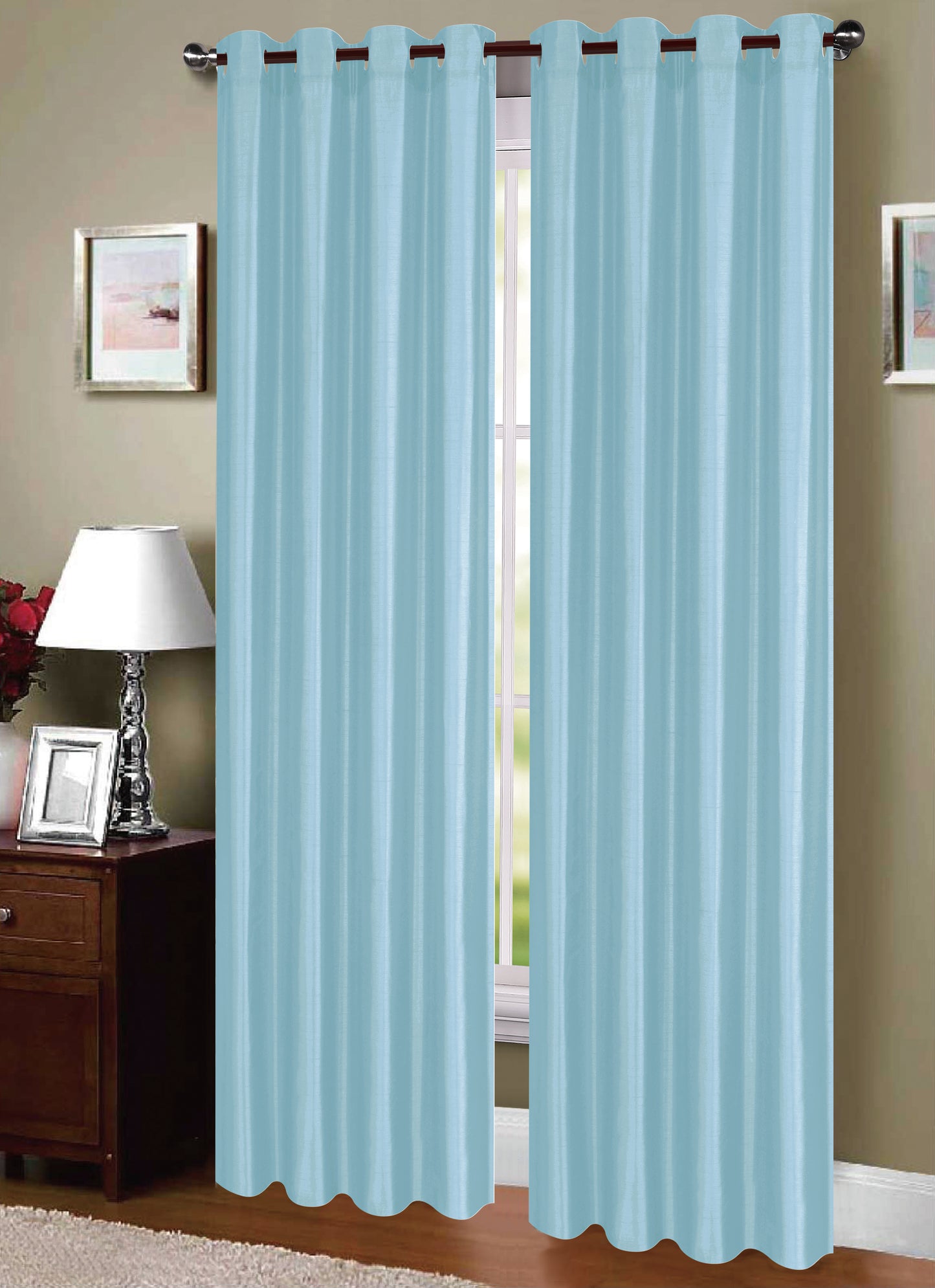 81011 Faux Silk window curtain