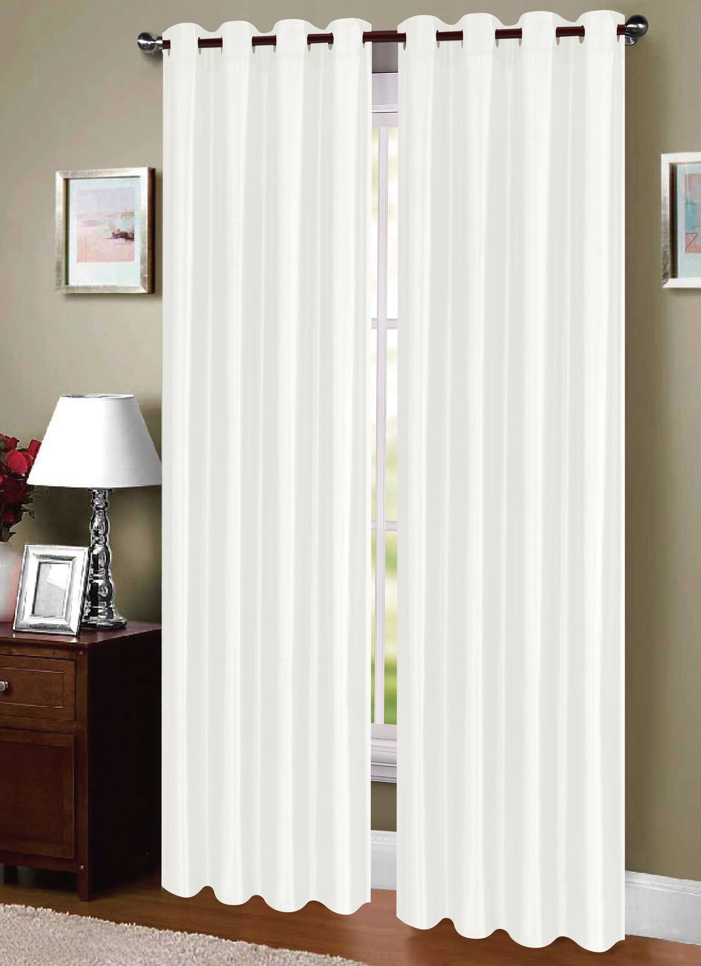 81011 Faux Silk window curtain