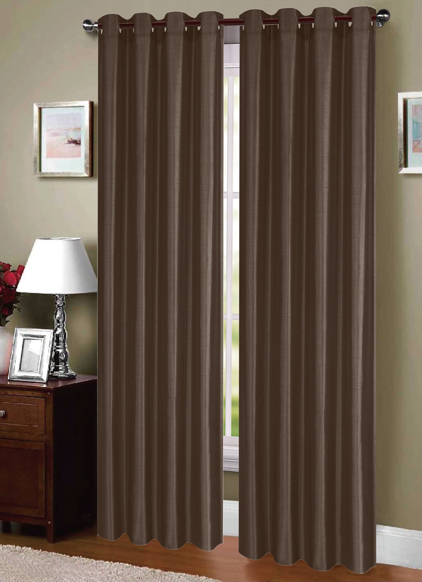 81011 Faux Silk window curtain