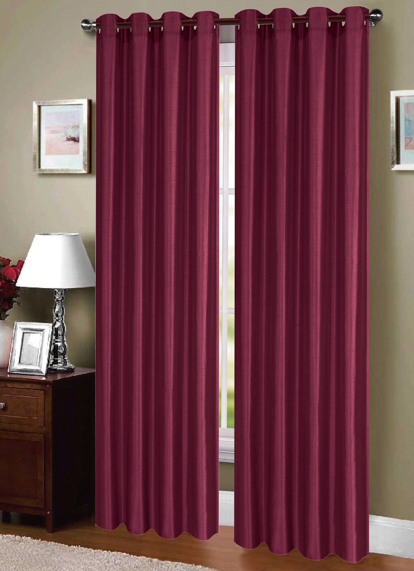 81011 Faux Silk window curtain