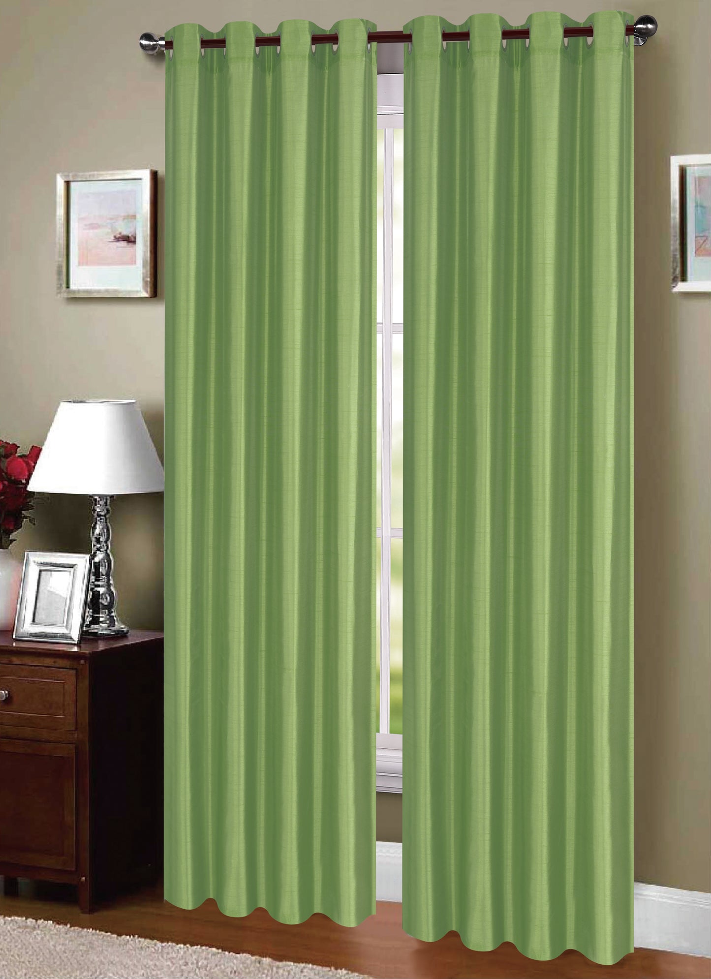 81011 Faux Silk window curtain