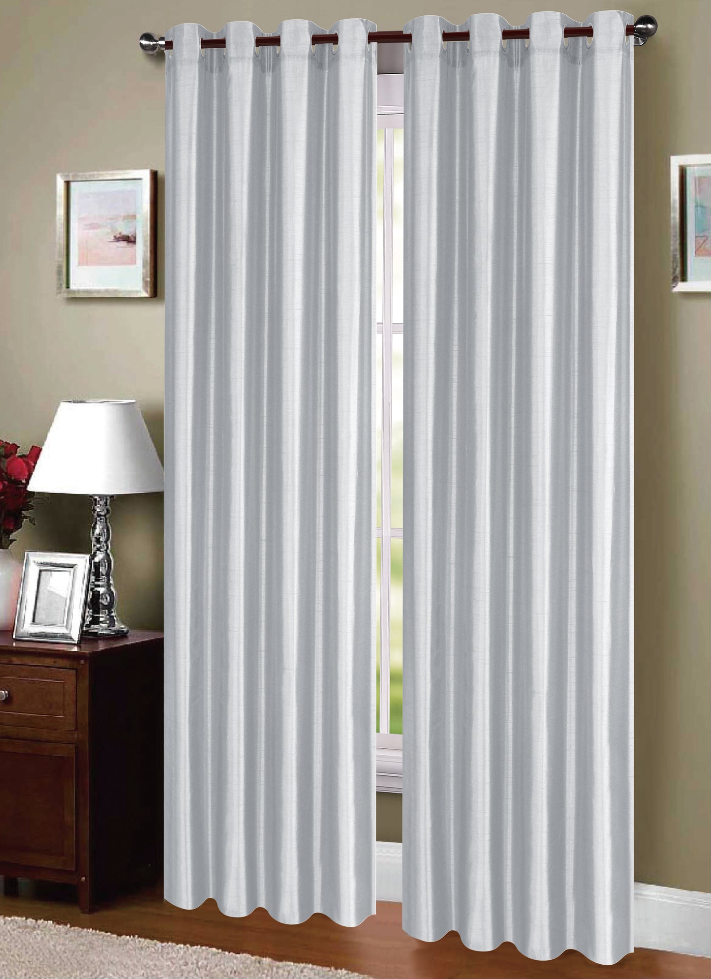 81011 Faux Silk window curtain