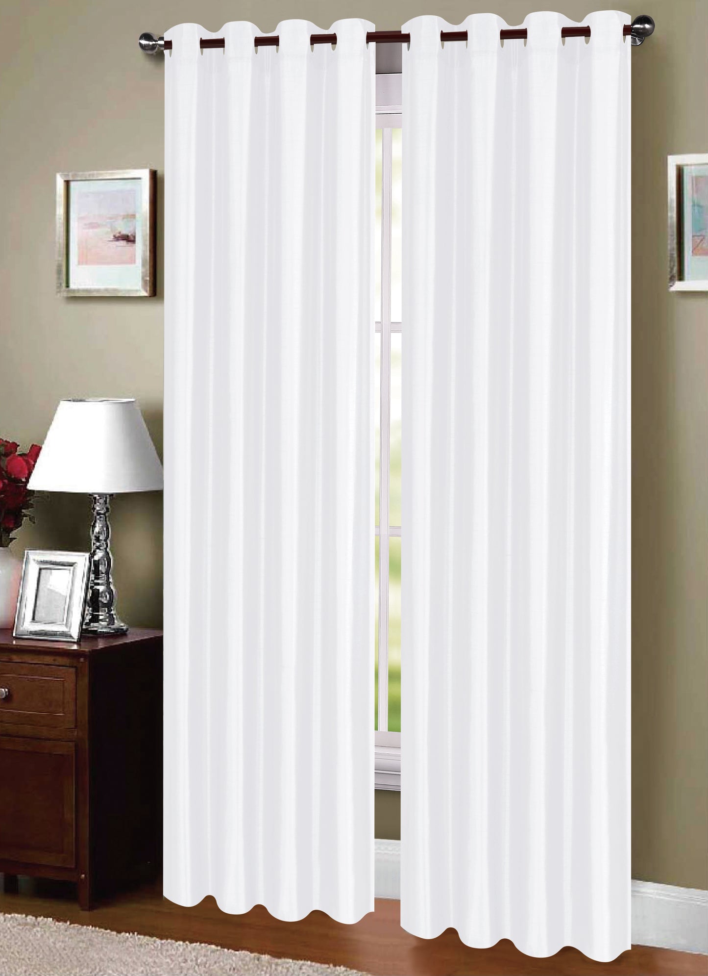 81011 Faux Silk window curtain