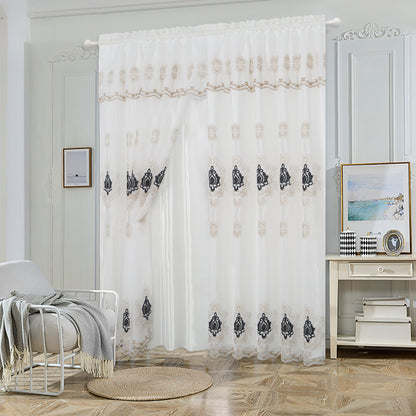 81017 Double Layer Sheer window curtain