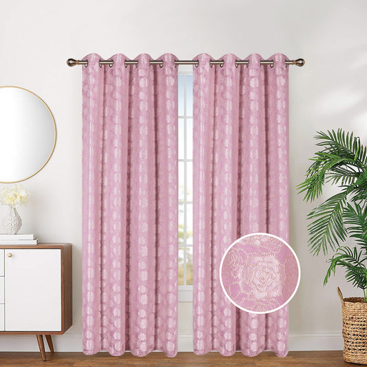 81029 Rose Jacquard window curtain