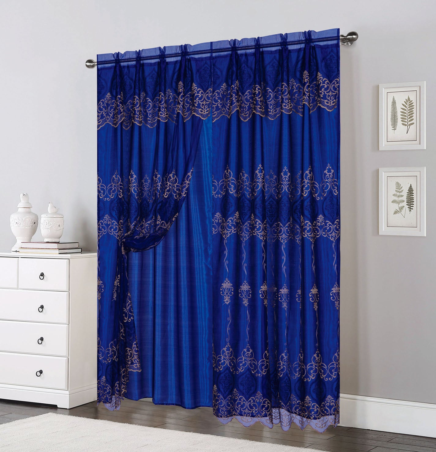 81037 Double Layer Sheer window curtain