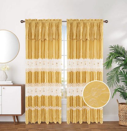 81039 Embroidery window curtain