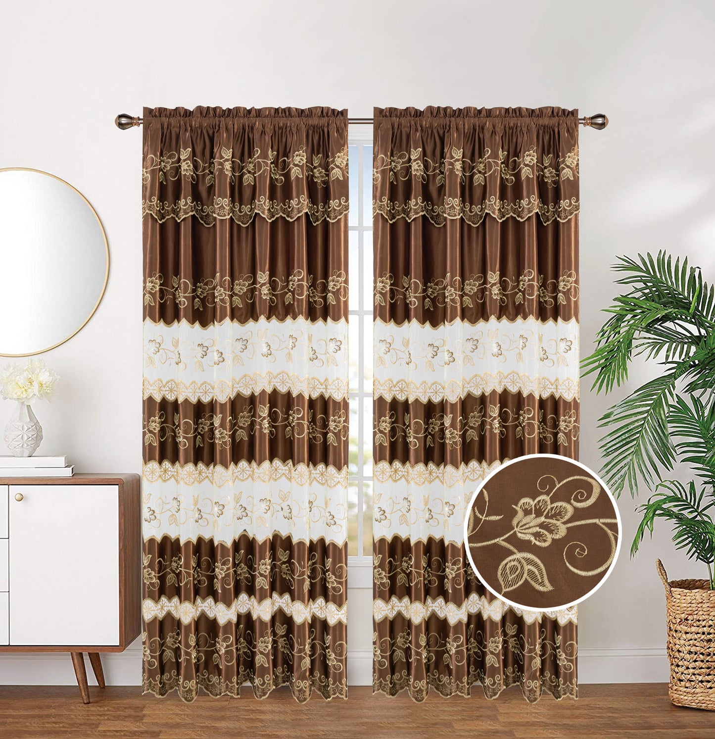 81039 Embroidery window curtain