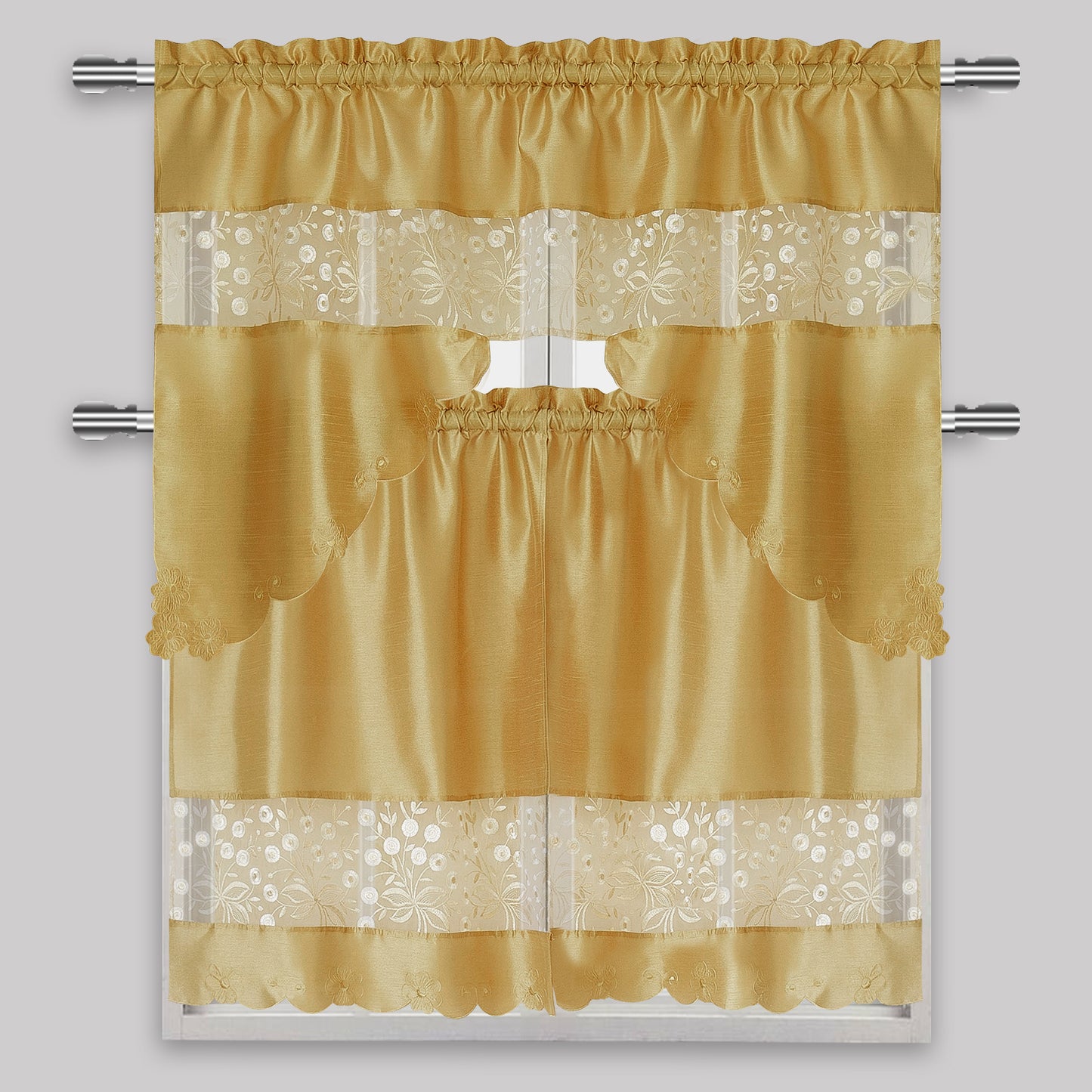 85003 Kitchen Curtain 3 Piece Set