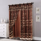 81005 Floral Double Layer Sheer window curtain
