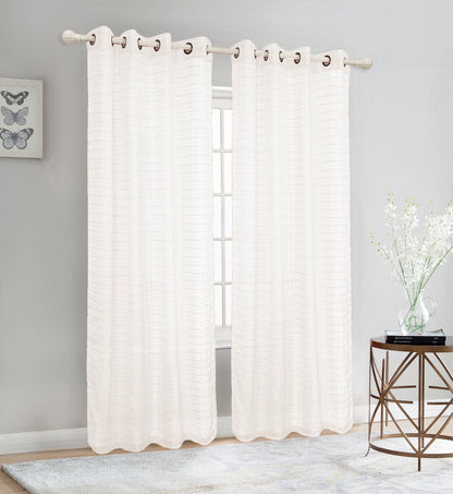81007 Checker Pattern Sheer window curtain