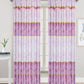 81030 Floral silky window curtain