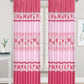 81031 Floral silky window curtain