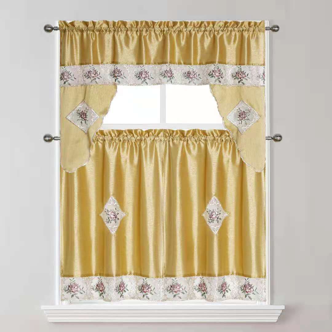 85001 Kitchen Curtain 3 Piece Set