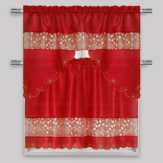 85003 Kitchen Curtain 3 Piece Set