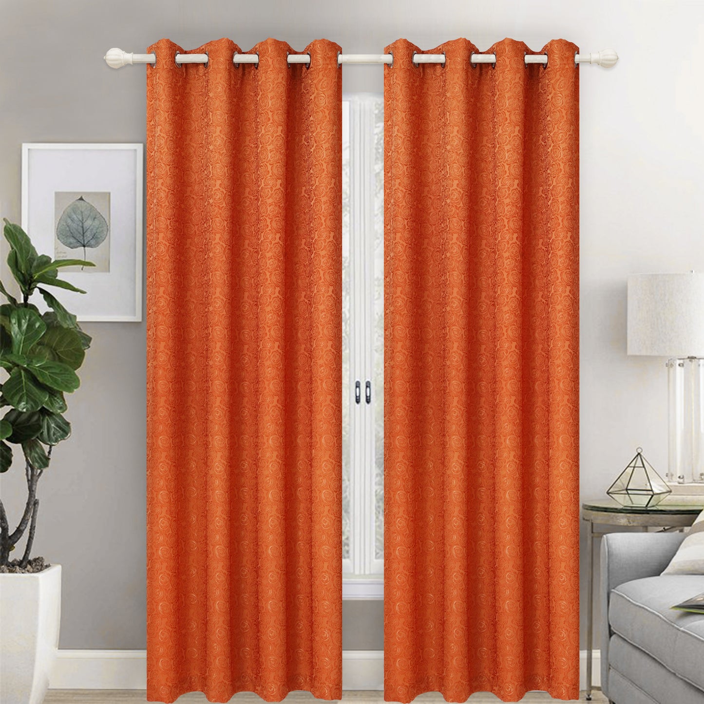 81001 Rose Jacquard window curtain