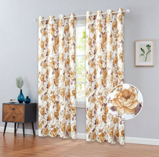 81051 Floral Blackout window curtain