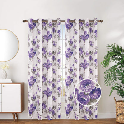 81071 Floral Blackout window curtain