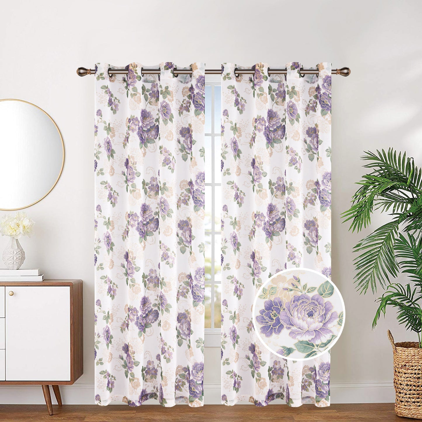 81068 Sheer w/ Foil window curtain