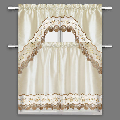 85002 Kitchen Curtain 3 Piece Set