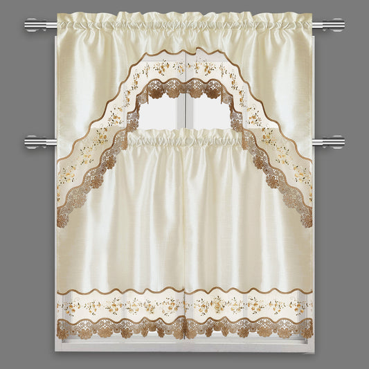 85002 Kitchen Curtain 3 Piece Set