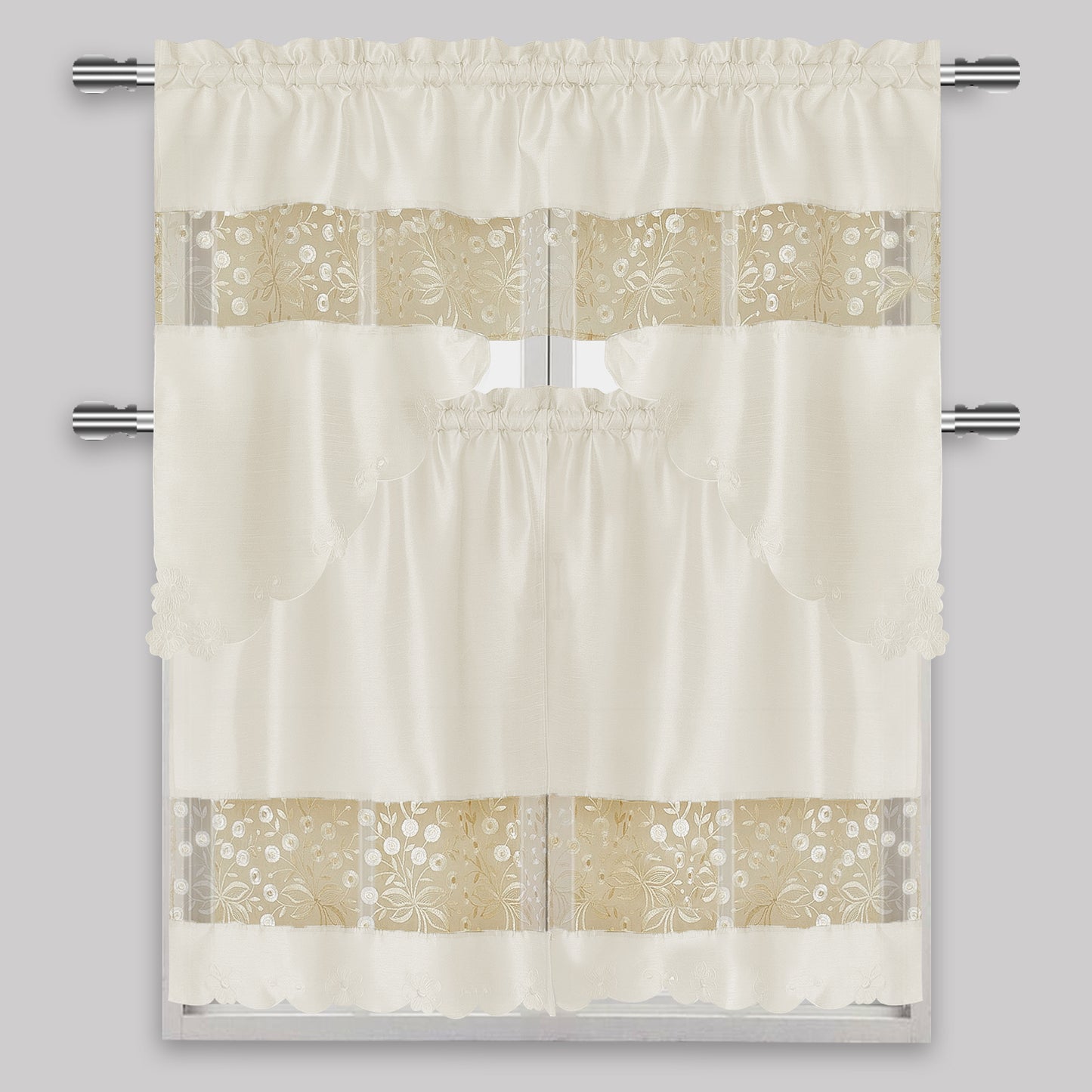 85003 Kitchen Curtain 3 Piece Set