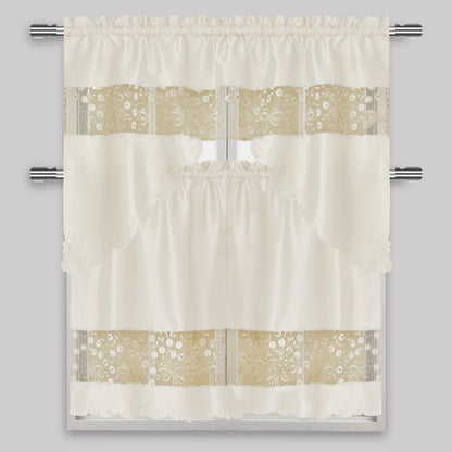 85003 Kitchen Curtain 3 Piece Set